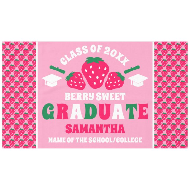 Mantel Strawberry Berry Sweet Graduation  (Frente (Horizontal))