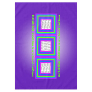 Mantel Stripes Square Frame coloreado 03 + tu foto texto