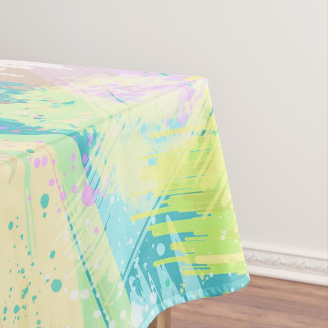 Mantel Stylish Pale Pastel Colours Abstract Art (In Situ)