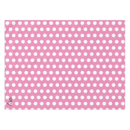 Mantel su nombre en blanco y rosa patrón de moda