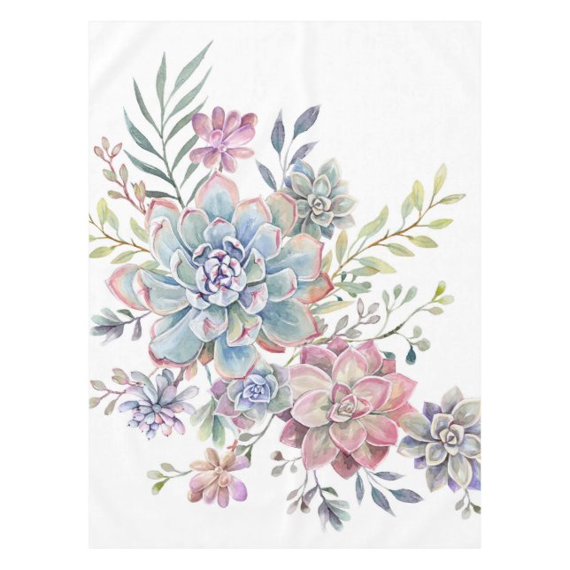 Mantel succulent de la acuarela (Anverso)