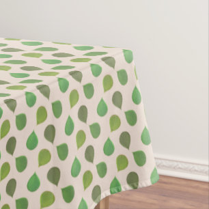Mantel Suculento Árbol de Jade Hojas Verdes sobre Beige