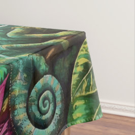Mantel Sueño Selvático de Camaleón Patrón de Superficie T