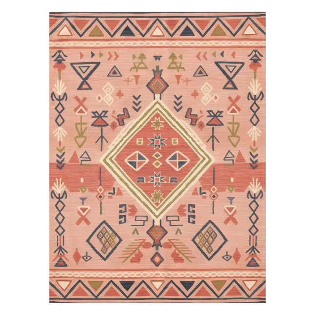 Mantel Sun-Kissed Hand-Drawn Moroccan Tribal Art (Anverso)