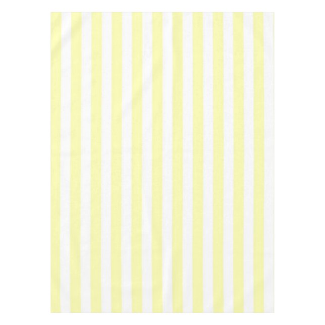 Mantel Sunny Nautical  Pastel Yellow Stripes Pattern  (Anverso)
