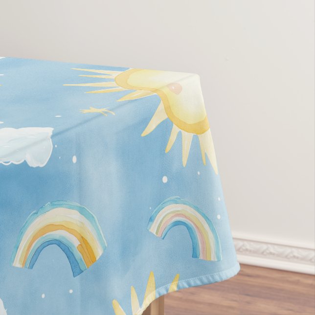 Mantel Sunshine and Rainbows Tableclol (In Situ)