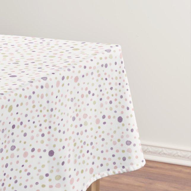 Mantel Susan Confetti Watercolor Dots Table Cloth (In Situ)