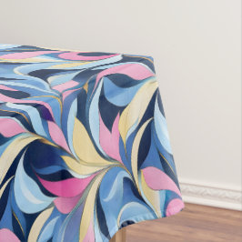 Mantel Swirl Pastel Rosa, Azul Y Amarillo De Leafy