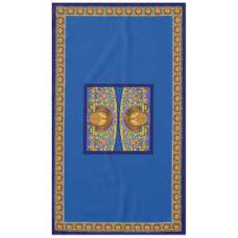 Mantel Tabla de Acción de Gracias de Vidrio Manchado Turq