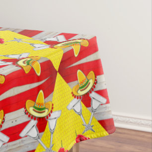 Mantel Tableclol Bebidas mexicanas pimientos rojos calien