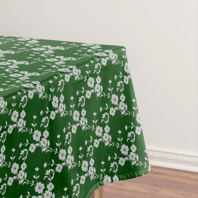 Mantel TABLECLOTH DE ALGODÓN de estilo FS 1-verde-blanco- (In Situ)