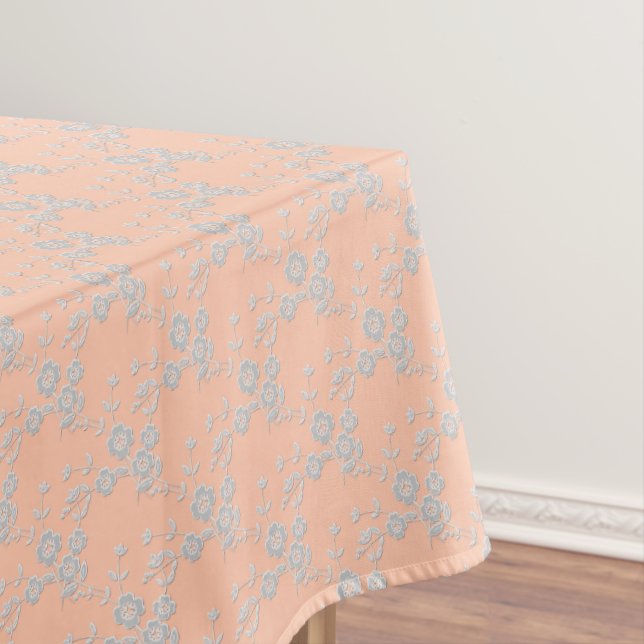 Mantel TABLECLOTH DE ALGODÓN estilo FS 1-Peach-White-52x7 (In Situ)
