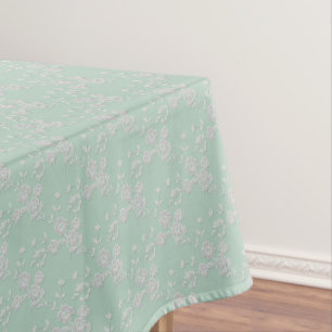Mantel TABLECLOTH DE ALGODÓN estilo FS 1-Seafoam-White-52