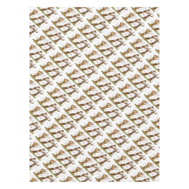 Mantel Tablecloth de árboles otoñales (Anverso)