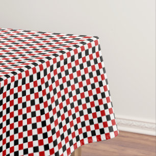 Mantel TABLECLOTH DE COTTON de color rojo-negro-52x70