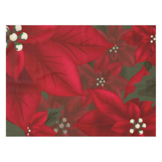 Mantel Tablecloth de la Poinsettia Roja navidades