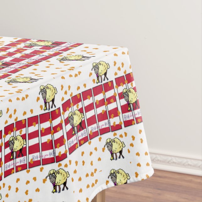 Mantel Tablecloth El día de San Valentín Sheep (In Situ)