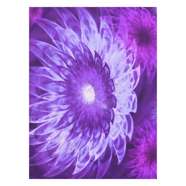Mantel Tablecloth Fantasy Flowers Purple (Anverso)