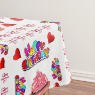Mantel Tablecloth Feliz Día de San Valentín feliz cumplea