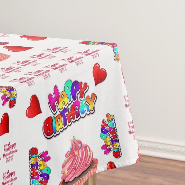 Mantel Tablecloth Feliz Día de San Valentín feliz cumplea (In Situ)