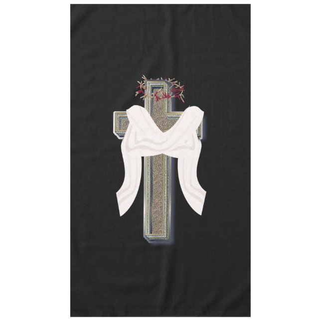 Mantel Tablecloth Hogar Lino fondo negro (Anverso)