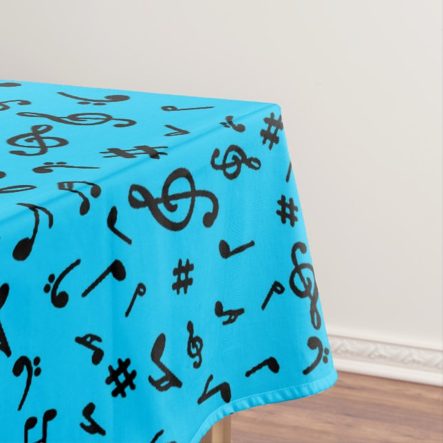 Mantel Tablecloth Music Notes (In Situ)