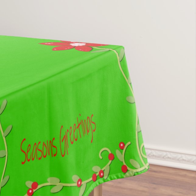 Mantel Tablecloth navidades, Green Seasons Greetings (In Situ)