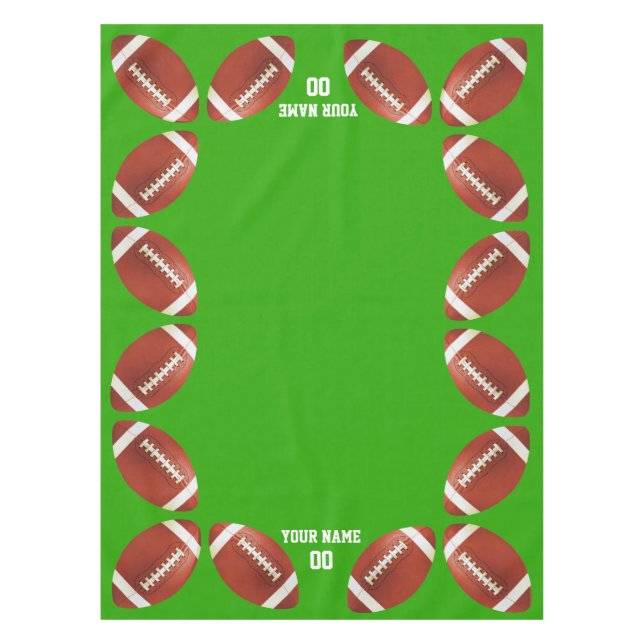 Mantel Tablecloth, Personalizado de fútbol americano (Anverso)