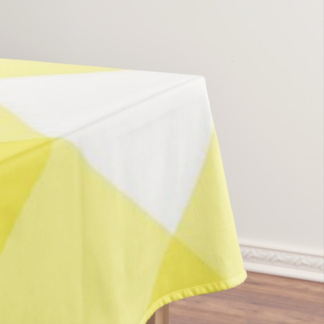 Mantel Tablecoth Yellow White Plaid  (In Situ)