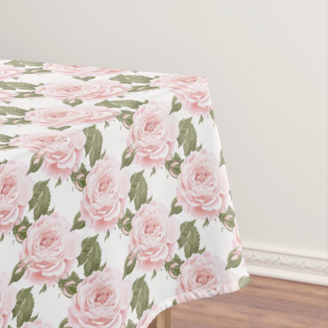 Mantel Tablero "60x84" rosas rosadas vintage (In Situ)