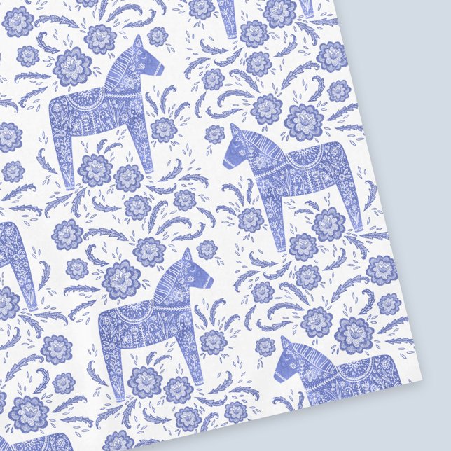 Mantel Tablero blanco y azul de Dala sueco (Subido por el creador)
