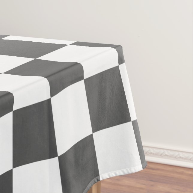 Mantel Tablero de ajedrez gris oscuro clásico (In Situ)