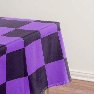 Mantel Tablero de ajedrez morado y lavanda llamativo