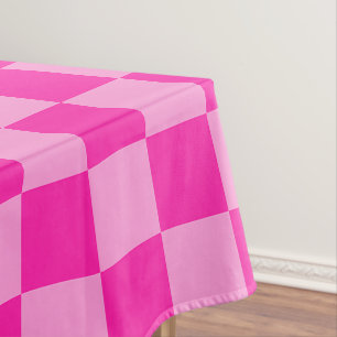 Mantel Tablero de ajedrez rosa llamativo