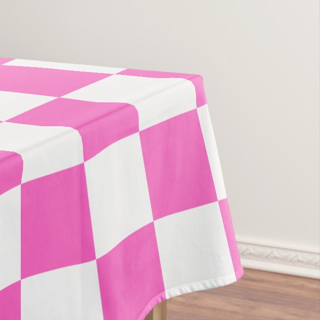 Mantel Tablero de ajedrez rosa visual clásico (In Situ)