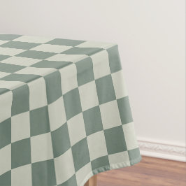 Mantel tablero de ajedrez verde