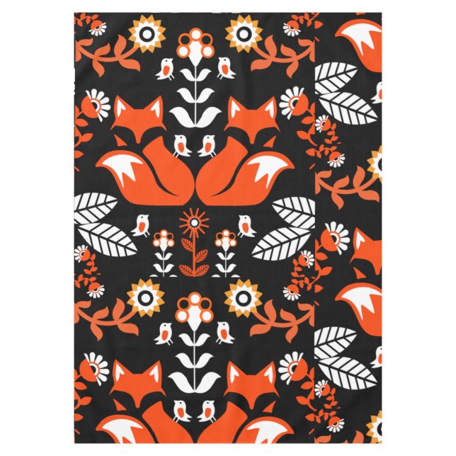 Mantel Tablero de arte folclórico nórdico de Fox (Anverso)