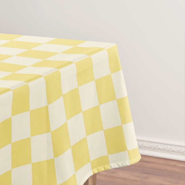Mantel Tablero de cheques amarillo (In Situ)