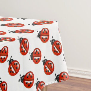 Mantel Tablero De Ladybugs Rojo Y Blanco