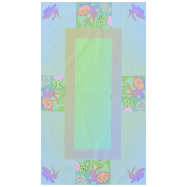 Mantel Tablero de pasteles pálidos de conejo de Pascua (Anverso)