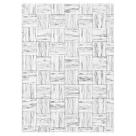 Mantel Tablero étnico Boho - Negro y blanco dibujado a ma