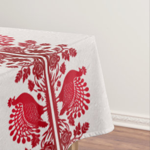 Mantel Tablero floral del Día de Acción de Gracias rojo e