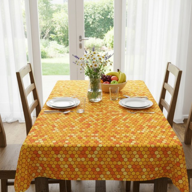 Mantel Tablero Hexagonal con tema de abeja (Subido por el creador)