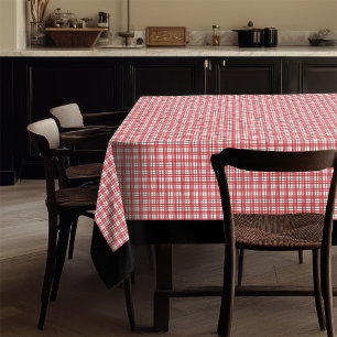 Mantel Tablero rojo y negro estilo de búfalo clásico