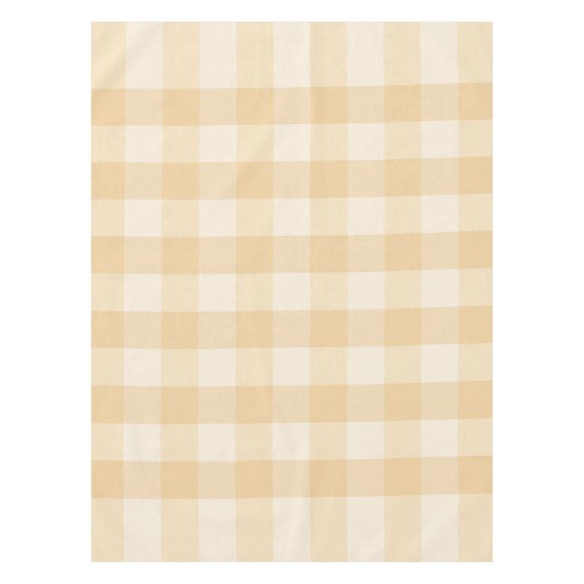 Mantel Tablero suave beige de Gingham - Mañana mínima (Anverso)