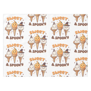 Mantel Tableta de calabaza helada dulce y espeluznante