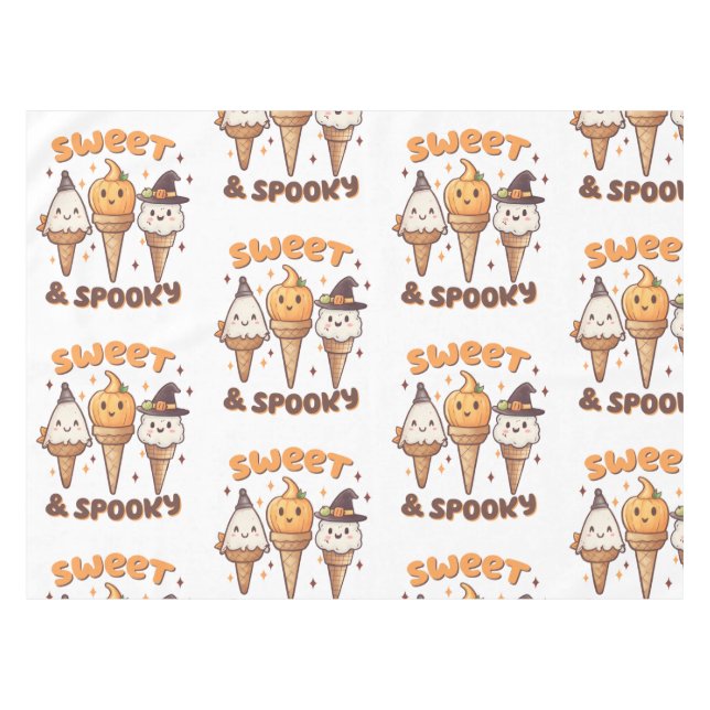 Mantel Tableta de calabaza helada dulce y espeluznante (Frente (Horizontal))
