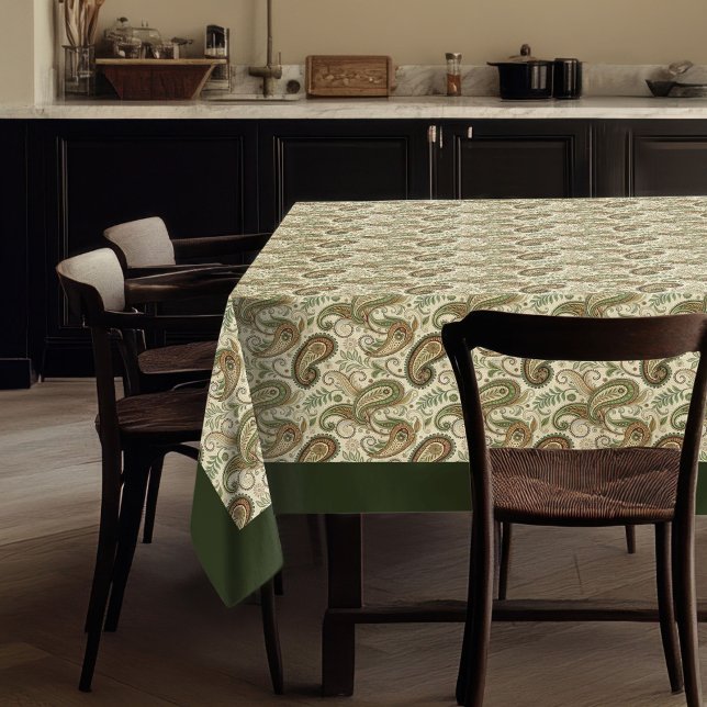 Mantel Tabletas blandas de Boho con patrón Earthy Paisley (Soft Boho Tablecloth with Earthy Paisley Pattern)