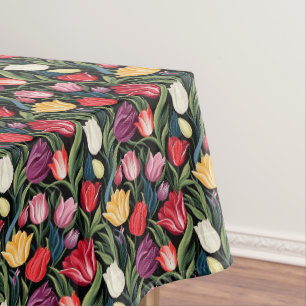 Mantel Tabletas de algodón floral de tulipanes