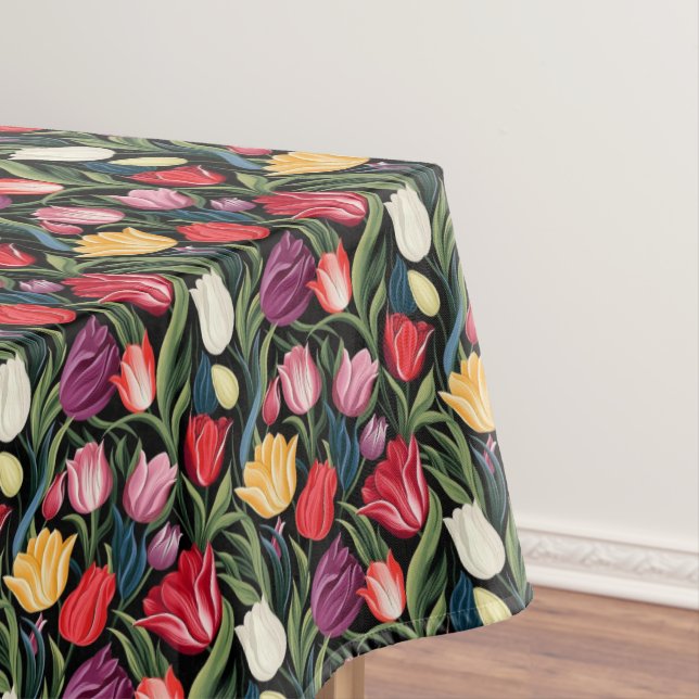 Mantel Tabletas de algodón floral de tulipanes (In Situ)